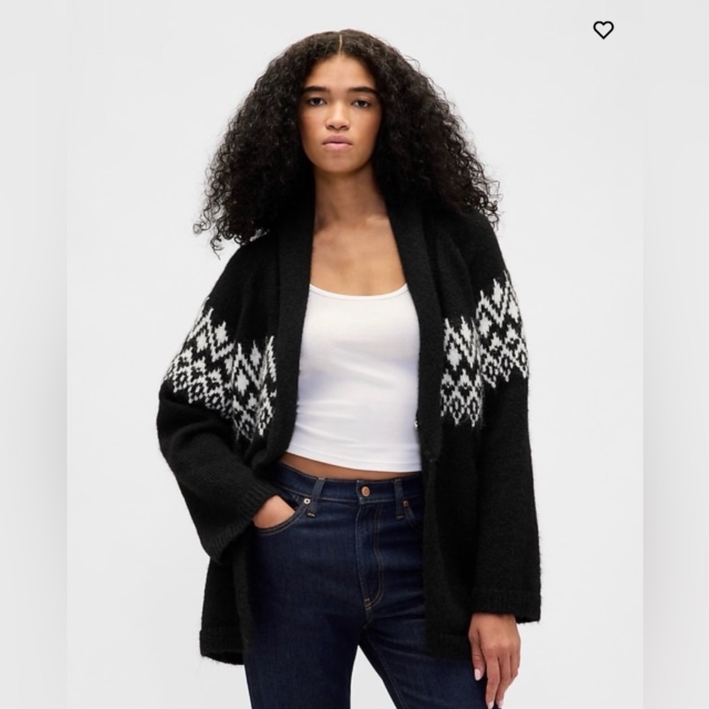 GAP Fair Isle Wrap Cardigan